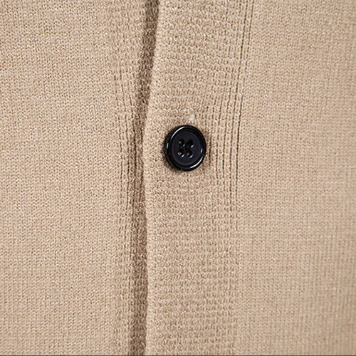 Suéter Masculino De Malha Com Botões, Cardigã, Cor De Mesa,
