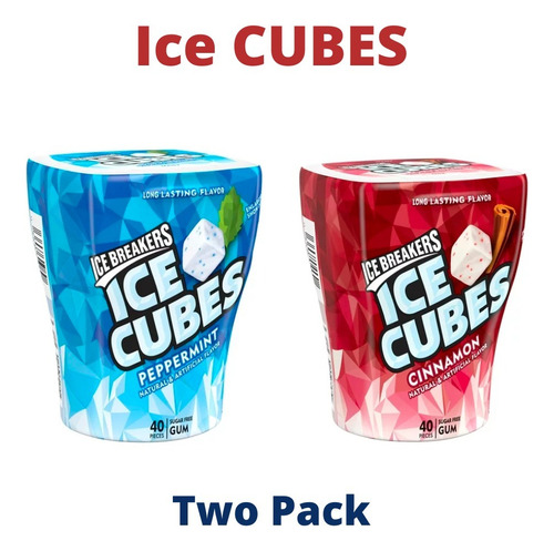 2 Pack Icebreaker Ice Cubes Chicles Peppermint Y Cinnamon