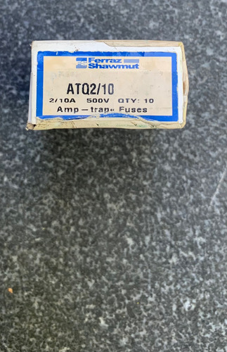 Fusible Ferraz Shawmut Atq2/10 - Caja Con 10 Pzs
