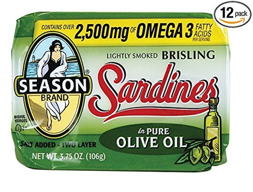Temporada Brisling Sardinas En Aceite De Oliva Puro, 3,75 On