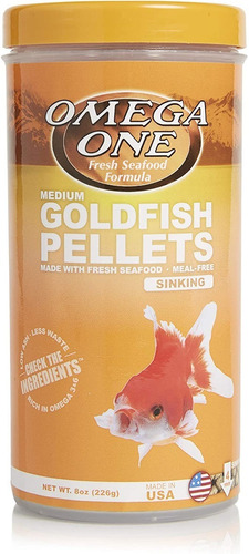 Omega One Alimento Goldfish Pellet Sinking Medium 226 Gr 