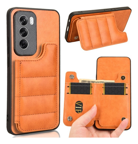 Funda Con Patrón De Vaca Y Bolsillos Para Oppo, Diseño Único