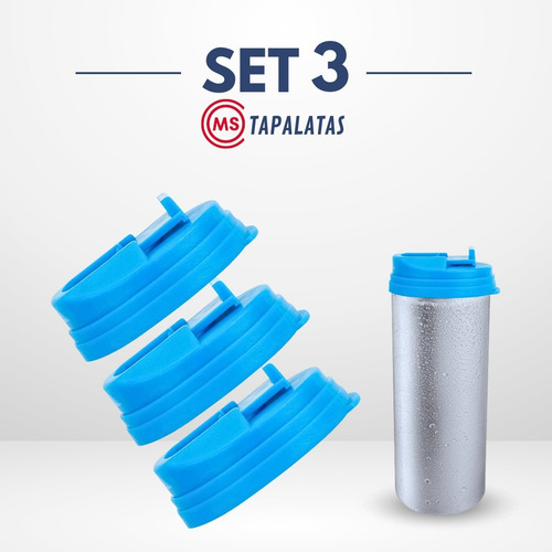 Kit Tapalatas Tamaño Universal 3 Pzs + Paquete De Popotes