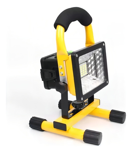 Lampara Reflector Portátil 20 Leds 30w Recargable + Torreta Color De La Carcasa Amarillo Color De La Luz Blanco Cálido 30