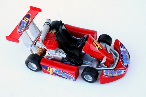 Imagen 5 de 6 de Karting Welly Go Kart Coleccionables Esc 1/16 Metal La Plata
