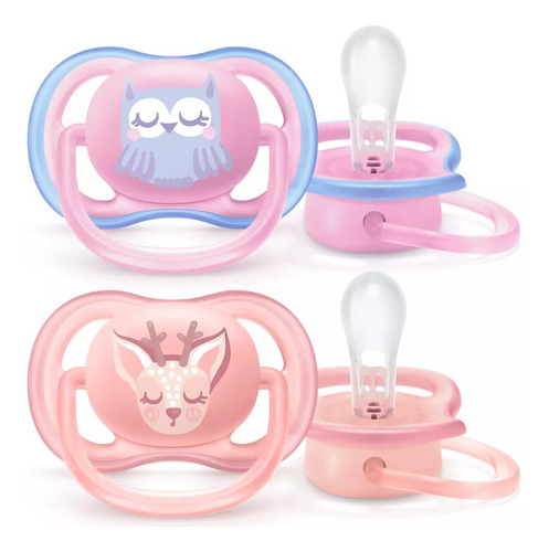 Chupetes Avent Silicona Ultra Air 0-6 Meses Scf 085/02