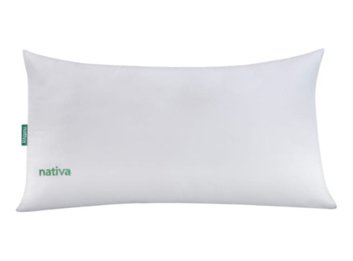 2 Almohadas Nativas Hoteleras Efecto Pluma 80x40 Color Blanco