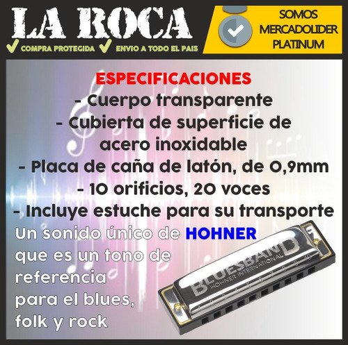 Armonica Blusera Hohner Blues Band Diatonica En C Do - Cuotas