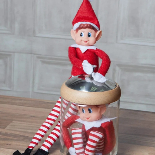 Muñeca Elfo Navidad 40cm , Elfo Pequeño Con Patas Colgantes