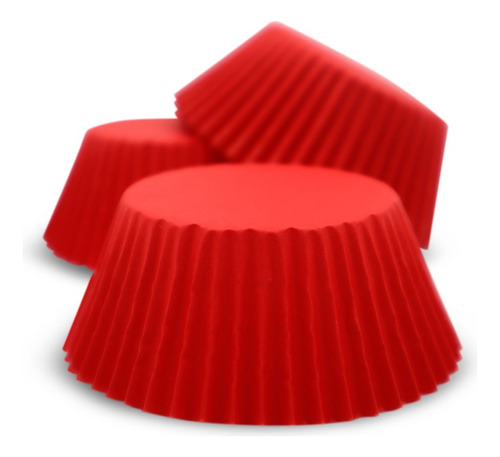 500 Capacillos Para Cupcake Color Rojo 