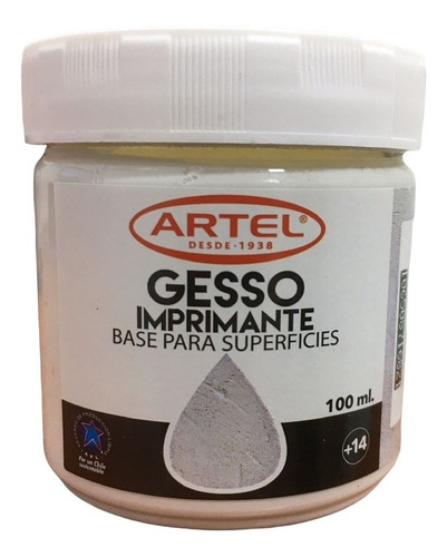 Gesso Imprimante Base Para Superficies 100 Ml De Artel