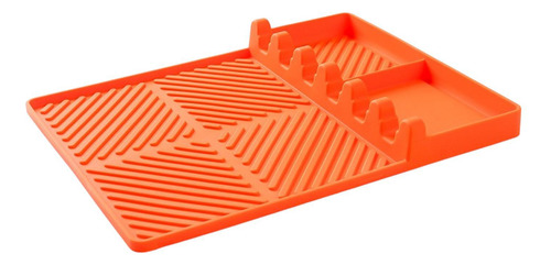 Silicone Pliddle Mat De Estante 32cmx24cmx1cm Naranja