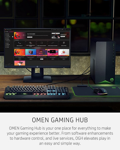Imagen 5 de 5 de Hp Gamer Gaming Pc, Ryzen 5, Ati Rx5500, 16gb Ram, 256 Gb M2