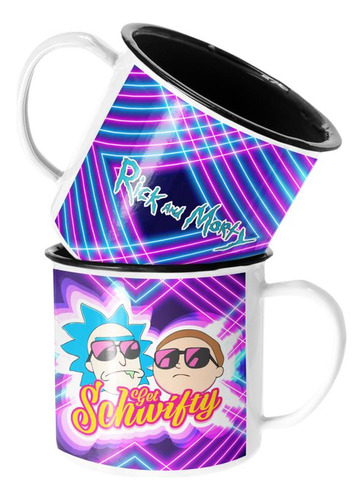 Taza Enlozada Lechera Rick Y Morty Serie Get Schwifty