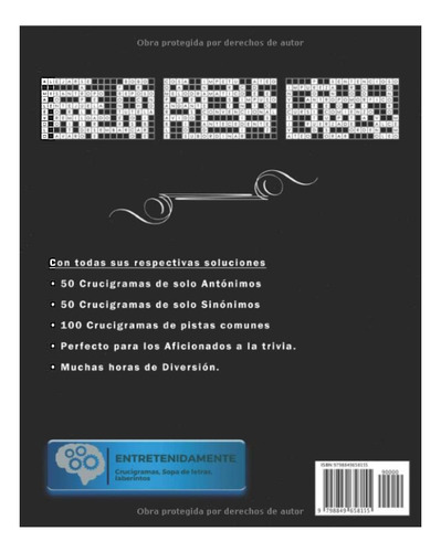 200 Crucigramas En Español De Antónimos Y Sinónimos, English