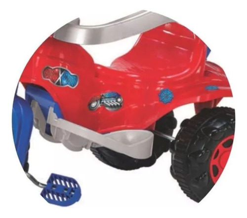 Triciclo Velotro Tonquinha Motoca Red Haste Proteção Cor Vermelho