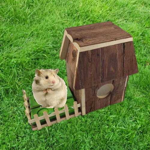 Wood Hamster Ocultação Dormindo Hamster Hamster Villa