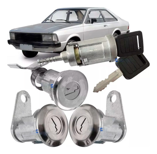 Kit Cilindro Miolo Igniçao Porta Porta Malas Corcel 2 Delrey