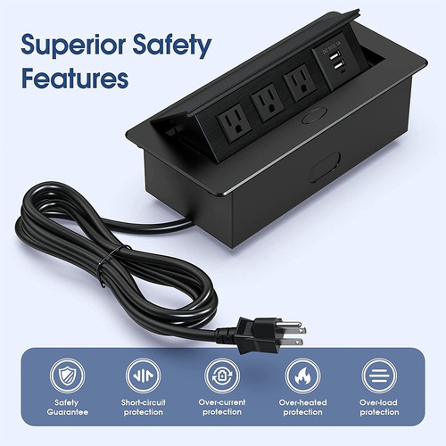 Para Enchufe Escritorio Placa De Contactos Y Puerto Usb