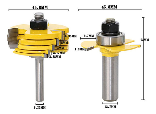 Cortador Brocas De Ranura Ajustable Herramientas Manual De