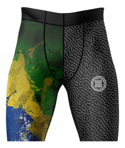Imagem 3 de 4 de Calça Fitness Compressão Bandeira Brasil Combate Camuflado