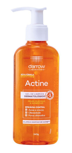 Darrow Actine Gel De Limpeza 140g