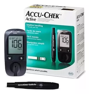 Glucómetro Accu-chek Active Medidor Glucosa Digital + Forro