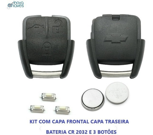 Imagem 1 de 5 de Kit Capa Chave Vectra Astra C/ Bateria E Botões