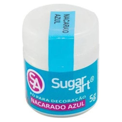 Pó Para Decoração 5g - Nacarado Azul Sugar Art