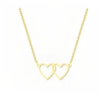 Comprar Collar Unión Corazón Regalo Novia Plata Enchapada Oro 18k
