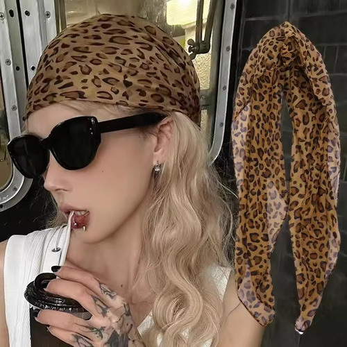 Bom Pañuelo, Bandana O Turbante Con Estampado De Leopardo