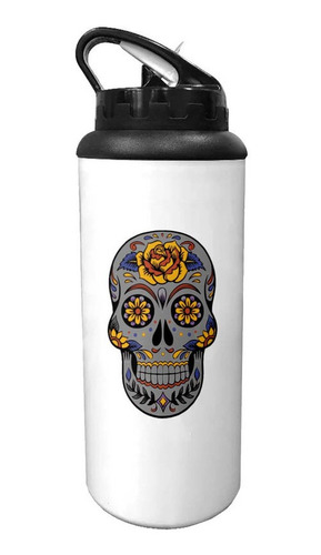 Botella Deportiva Termica Hoppy Calavera  R303