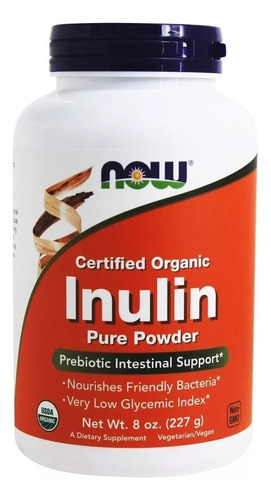Inulina Organica Certificada 227 Gr Now