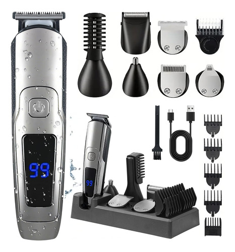 Cortapelo Hombre Recortadora De Barba, Afeitadora Eléctrica Negro