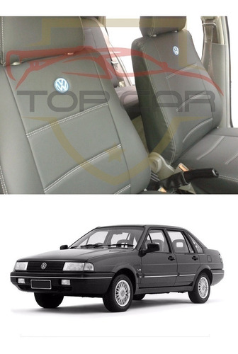 Capa Banco Couro Courvin Volkswagen Santana 1991 A 1997