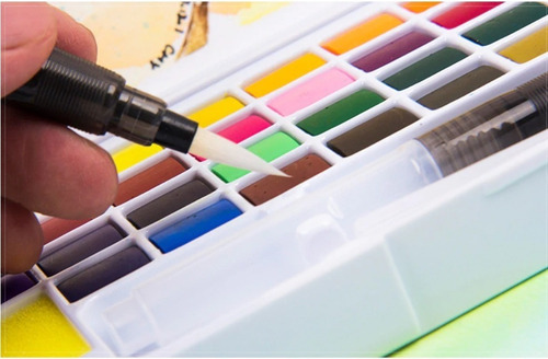 Imagem 4 de 6 de Aquarela Estojo Com 18 Cores - Solid Water Color-s1