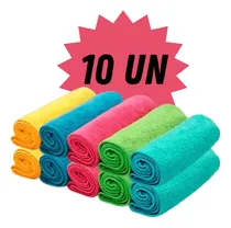 Comprar Microfibra Limpa Janelas Espelhos Moveis Para Pia Kit 10 Un
