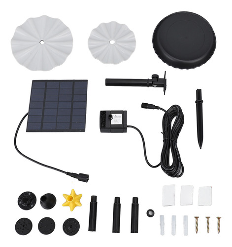 Potente Kit De Bomba De Agua Solar Jet Para Baño De Pájaros
