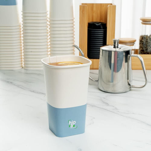 Tazas De Café Reutilizables De Papel 16 Oz Con Doble Forro