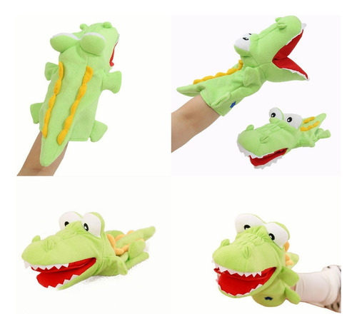 Zzc Cocodrilo Marioneta De Mano Con Boca Móvil Suave Peluche