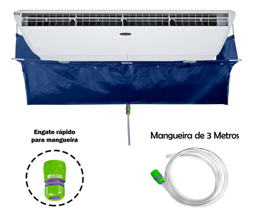 Kit Bolsa Coletora Limpeza Ar Condicionado Piso Teto Cassete