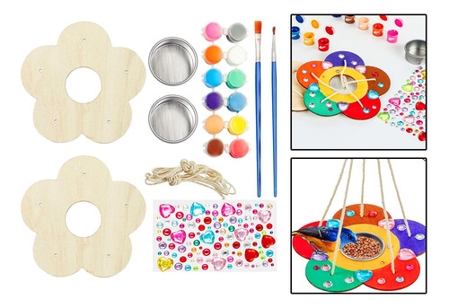 Kit De Comederos De Pájaros De Madera Diy Para Proyectos De