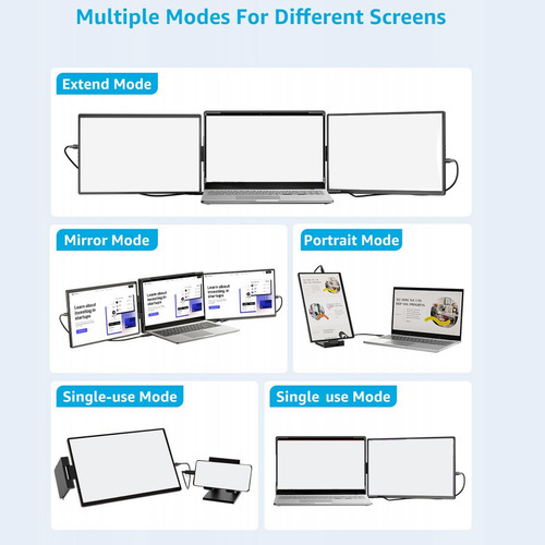 Monitor Portátil Para Pc, Extensor De Laptop De 14,1 Polegad