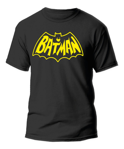 Polera Estampada Batman Simbolo Retro Superheroe