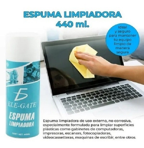 Imagen 3 de 4 de Espuma Limpiadora Para Equipo De Cómputo 3 Piezas