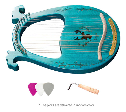 Llavero Lyre Harp Resonance De 16 Cuerdas De Madera