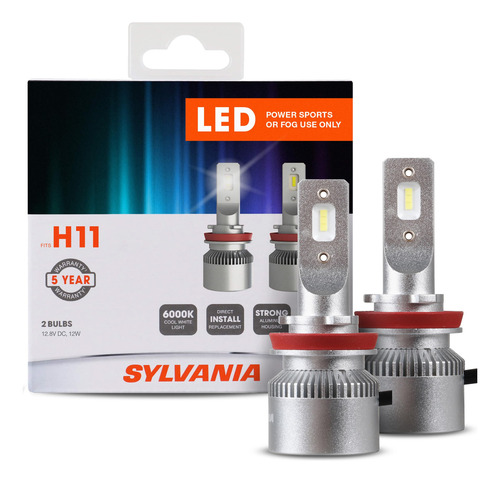Bombillas Led Powersport Sylvania H11 6000 K Para Faros Dela