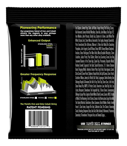 Imagen 2 de 2 de Ernie Ball Cuerdas Para Guitarra Electrica 7c Slinky Cobalt