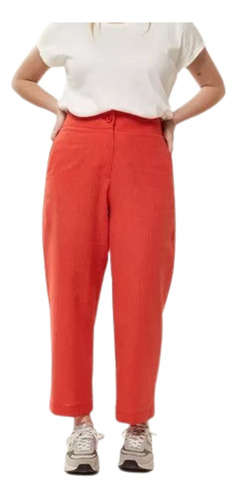 Pantalon Ted Bodin Candy Rojo Diseño Rayado Mujer Nuevo