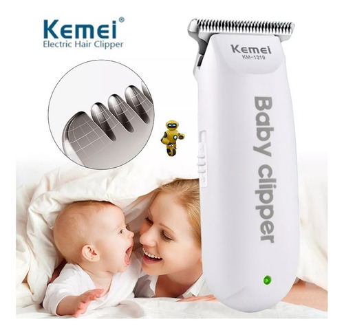 Imagem 8 de 8 de Mini Maquina Cortar Cabelo Bebe Aparar Barba E Pelos Adulto